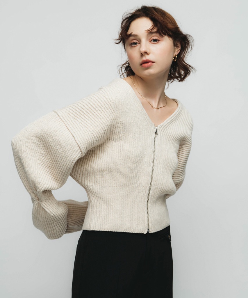 トップス led.tokyo FLARE SLEEVE V/N CARDIGAN led.tokyo FLARE SLEEVE V/N CARDIGAN