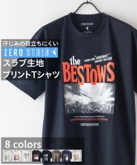 JEANS MATE/【ZEROSTAIN】着るだけで 汗染み対策 スラブ生地 プリントT 古着風 ユーズド感 バンT ロックT/505253198