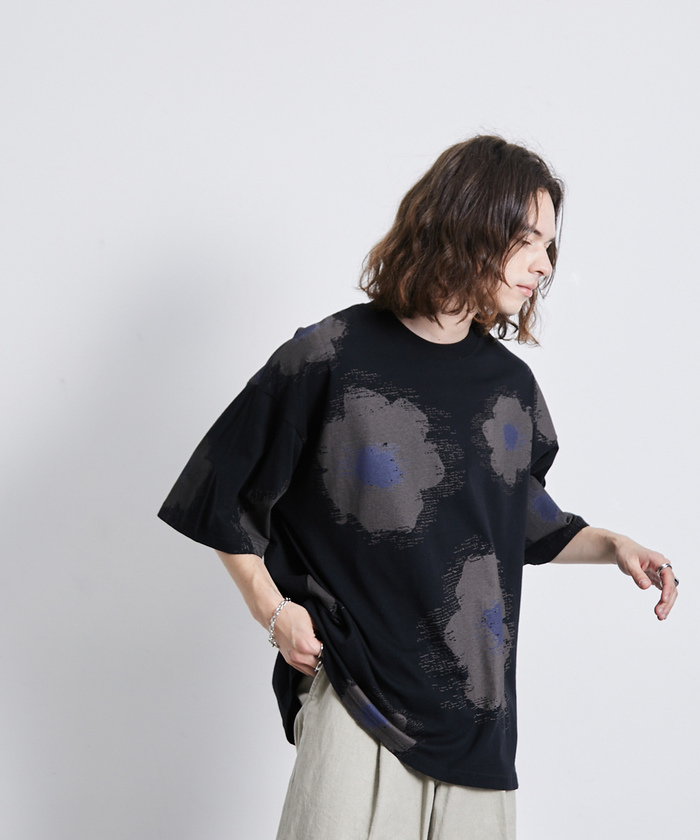 セール】インクフラワー総柄Tシャツ(505271053) | ジュンレッド