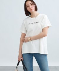 INDIVI/【コットン100％/洗える】AラインフレンチロゴTシャツ/505271178