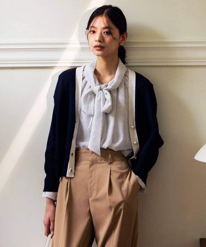 セール 50%OFF】【アンサンブル対応可】CHAIニット バイカラー