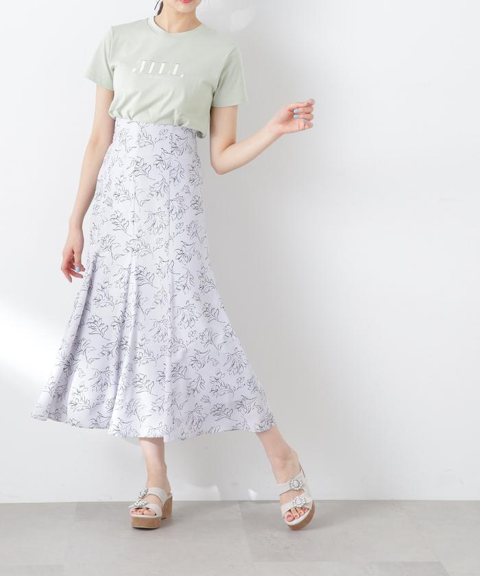 セール 60%OFF】ラインフラワープリントスカート(505270837