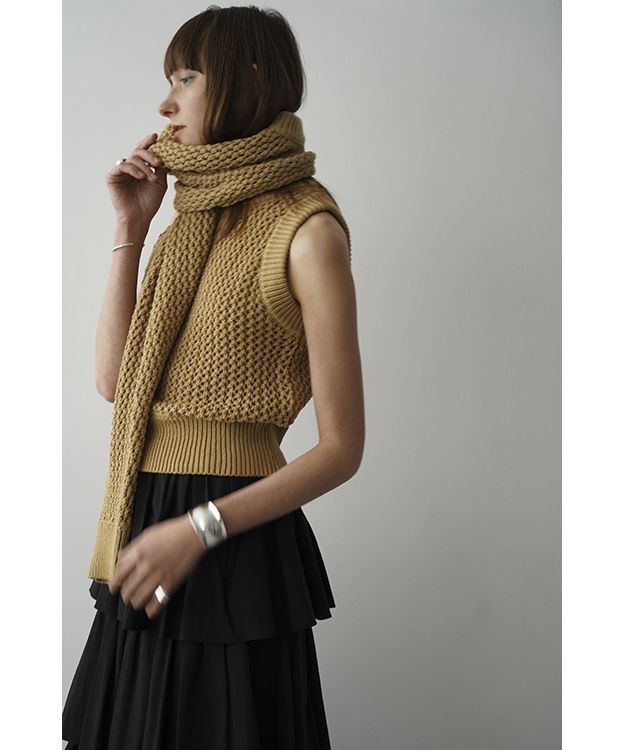 美品CLANE ボレロ セットアップ メッシュ ニット トップス2枚セット