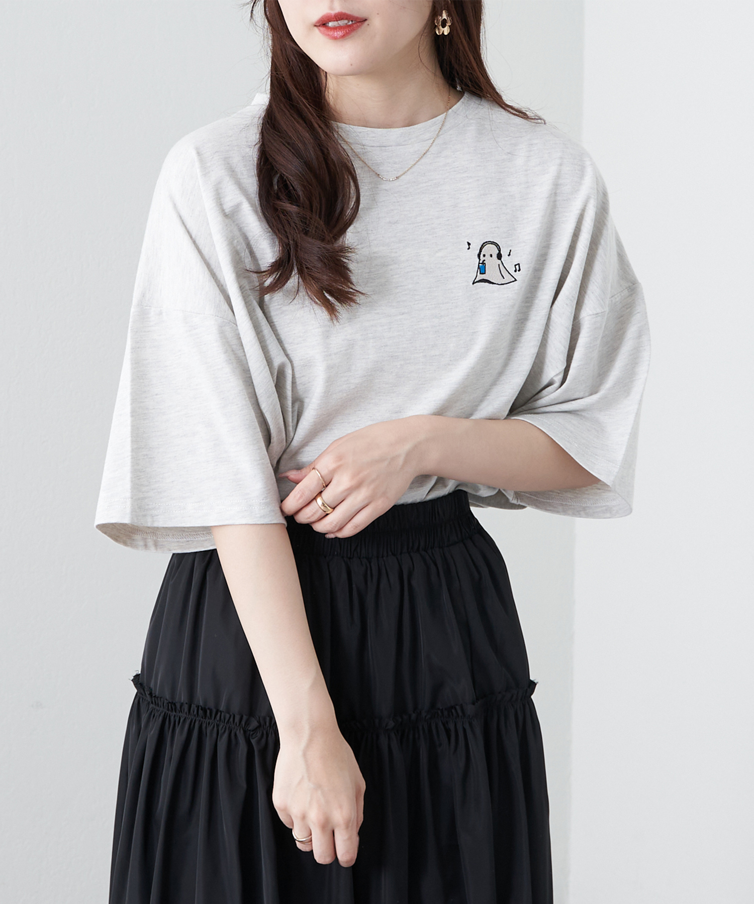 セール 40%OFF】オバケ刺繍Tシャツ(505260925) | オリーブデ