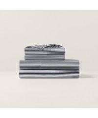 RALPH LAUREN HOME/オーガニック コットン シャーティング ストライプ ボックスシーツ/クイーンサイズ/505272640