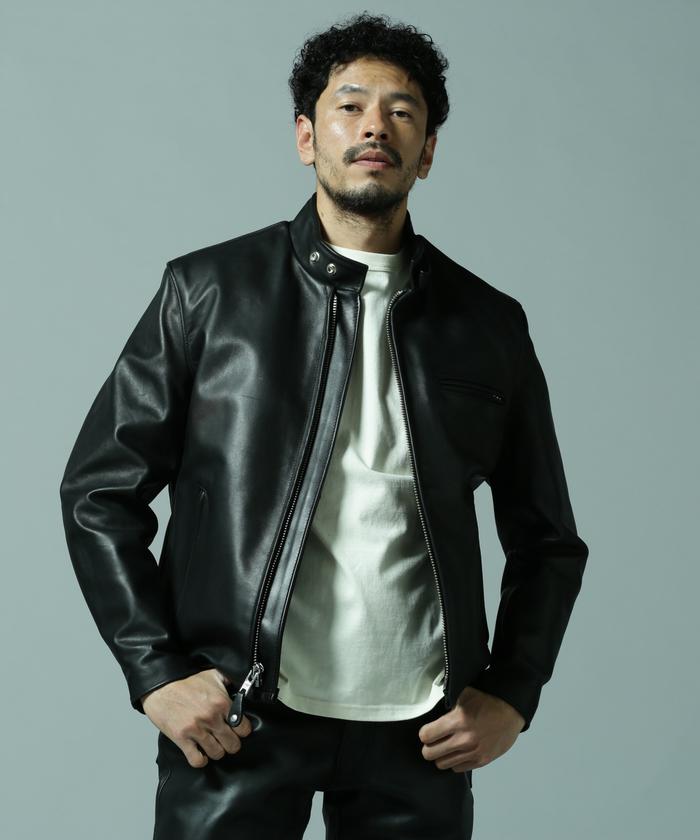 ビッグサイズ/46 schott ライダースジャケットダブル6061黒