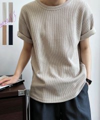 ARGO TOKYO/Rib Knit Crew neck T－shirt 25064 リブニットクルーネックTシャツ　リブ編み　ニットソー　クルーネック　Tシャツ　シンプル　カット/505279389
