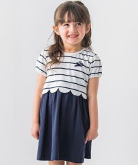 BeBe/【お揃い】ボーダー切替ワンピース(80~150cm)/505265733