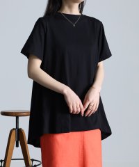 Ranan/汗染み防止/接触冷感 コットン100％バックギャザーフレアーＴシャツ/503056916