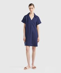 BENETTON (women)/リネン100％スキッパーネックミニワンピース/505267299