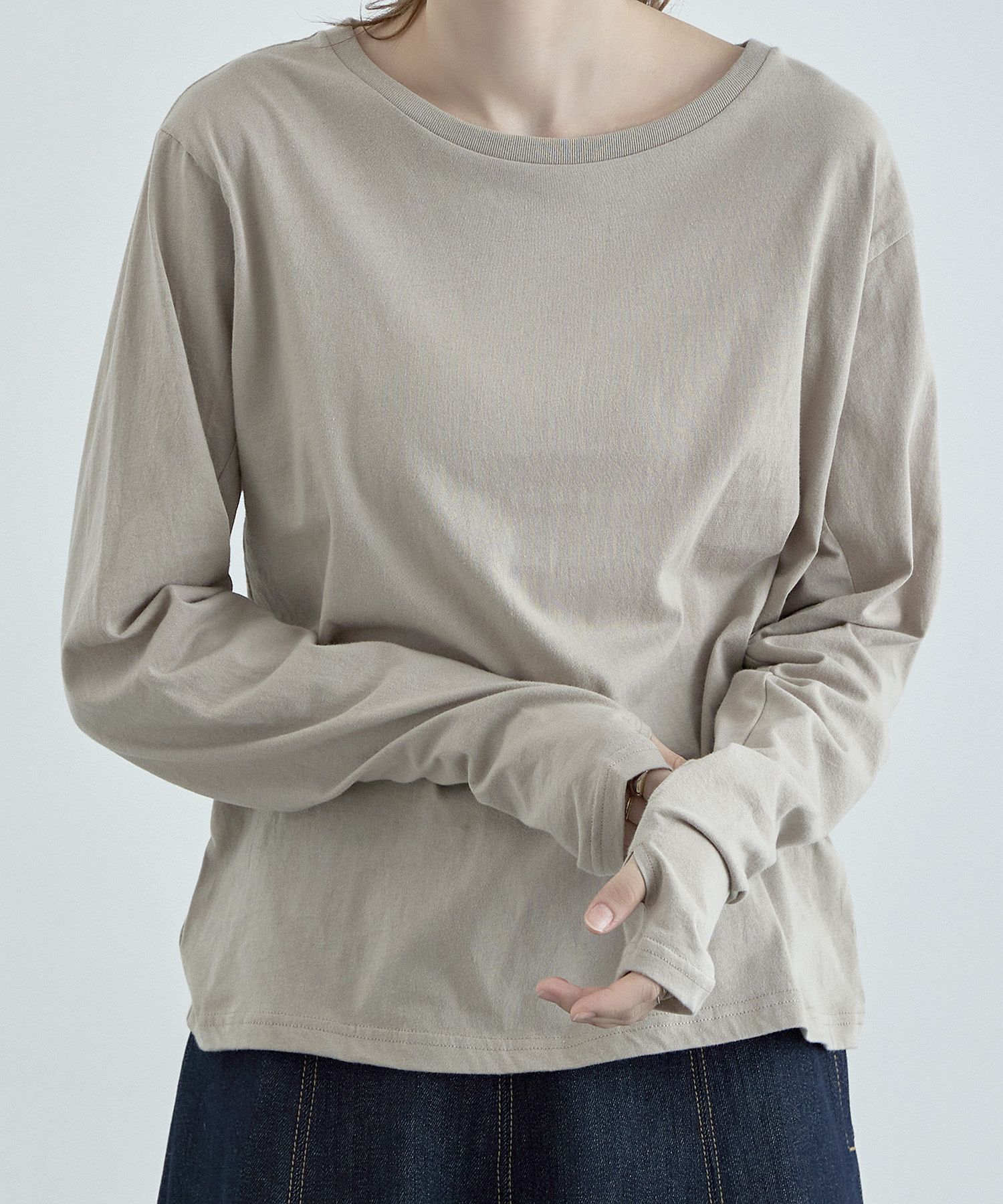 tシャツ HARING　クルーBASICロングTシャツ レディース miniministore ロングtシャツ レディース 韓国 ロゴT