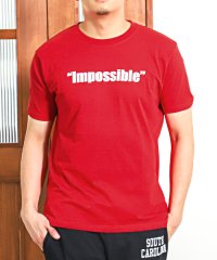 LUXSTYLE/Impossibleロゴプリント半袖Tシャツ/Tシャツ メンズ レディース 半袖 ロゴ プリント 英字 プリントTシャツ/505280130