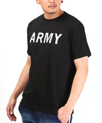 LUXSTYLE/ARMYロゴプリント半袖Tシャツ/Tシャツ メンズ 半袖 ロゴ プリント ARMY ミリタリー ワンポイント/505280131