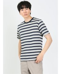 m.f.editorial/ミックスボーダー クルーネック 半袖 メンズ Tシャツ カットソー カジュアル インナー ビジネス ギフト プレゼント/505281546