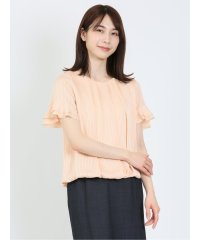 m.f.editorial/シフォンドビー クルー半袖プルオーバーブラウス レディース シャツ カットソー トップス ブラウス カジュアル インナー ビジネス ギフト プレゼント/505281555