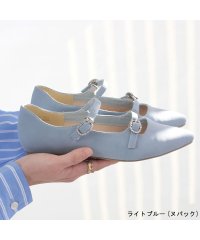 Lirio blanco/パンプス ストラップ 2023 新作 春夏 ダブルストラップ ビジュー メリージェーン ポインテッド ストラップパンプス エナメル レディース ブラック ベージ/505281560