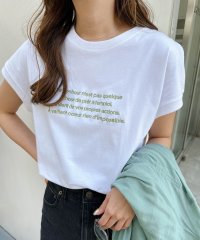 and　Me.../ロゴ刺繍フレンチスリーブTシャツ/505281864