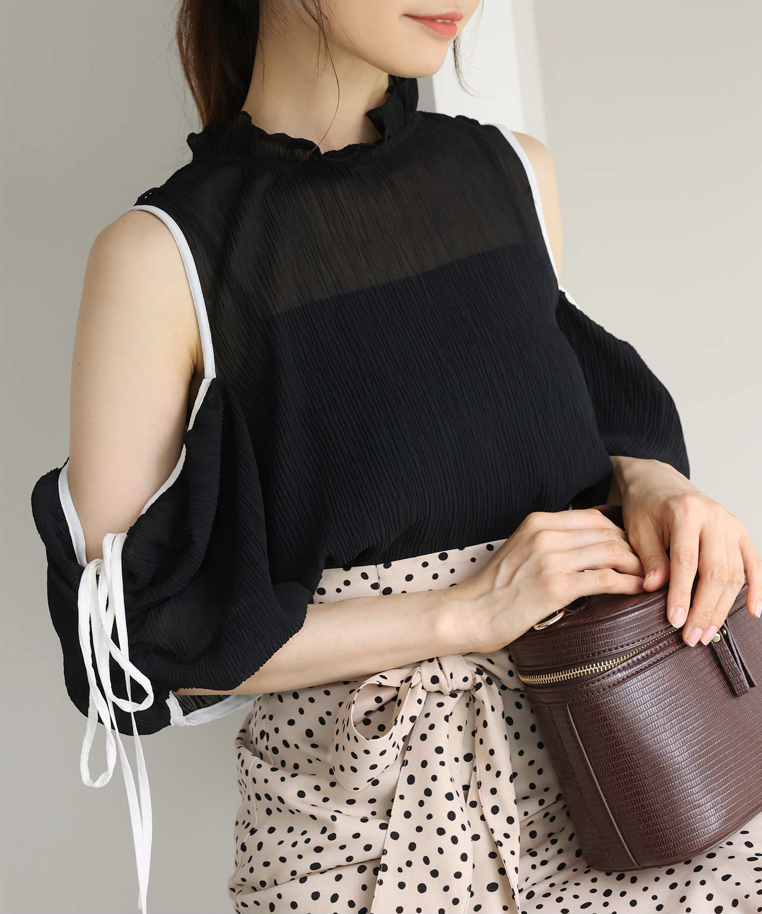 新品☆ANAYI レーヨンポリエステルリブ　セットアップ/セオリー、23区、ロペ セットアップ対応商品】プリペラリネンポケットステン