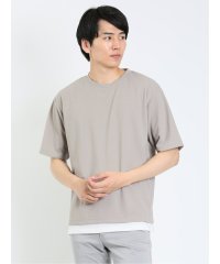 m.f.editorial/kaule 裾フェイクレイヤード クルーネック 半袖 メンズ Tシャツ カットソー カジュアル インナー ビジネス ギフト プレゼント/505283475