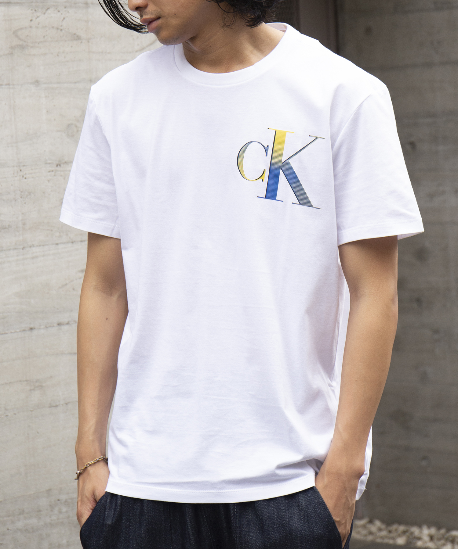 カルバン・クライン(Calvin Klein) 半ソデ メンズTシャツ・カットソー 