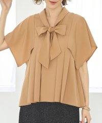 RUIRUE BOUTIQUE/ルイルエブティック RUIRUE BOUTIQUE 選べる2typeボウタイタックブラウス（A TYPE：ケープスリーブ＆シングルカラー）/505286066
