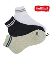 TopIsm/Healthknit ヘルスニット 3足セット スラブ スニーカーソックス アンクルソックス ショートソックス メンズ 靴下 レッグウェア インナー 下着 /504342358