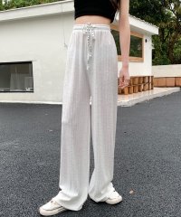 shoppinggo/夏服 ワイドパンツ サマーパンツ ストレート ウエストゴム パンツ ズボン ゆったり リラックスパンツ ボトムス ガウチョパンツ/505288396