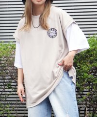 1111clothing/ベスト Tシャツ セット メンズ スウェットベスト レディース アンサンブル レイヤード サイコロ ダイス 刺繍 ワッペン アップリケ 半袖 トップス/505288825