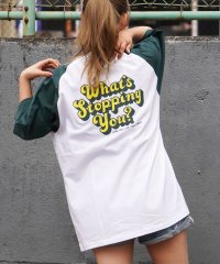 1111clothing/ラグラン Tシャツ メンズ プリントTシャツ レディース クラックプリント バックプリント ワンポイント ロゴ 英字 半袖 トップス 半袖Tシャツ/505288826