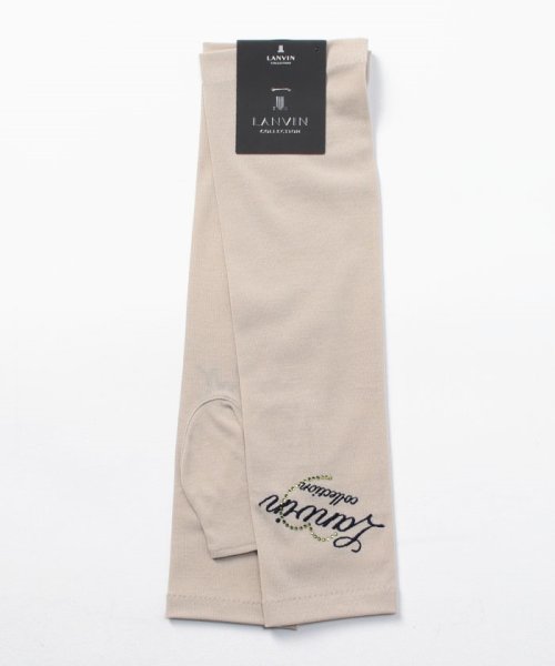UVグローブ(505256730) ランバンコレクション(手袋)(LANVINCOLLECTION(GLOVE)) d fashion ランバン ロングUV手袋 指なし ラインストーン ストレッチフィット黒