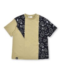 WASK/【接触冷感】地図柄切り替え天竺ニットサッカービッグTシャツ(100~160cm)/505285506