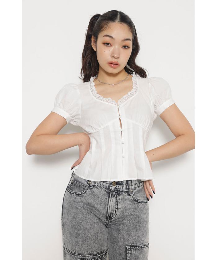 セール】LACE TUCK PUFF トップス(505290103) | ラグアジェム