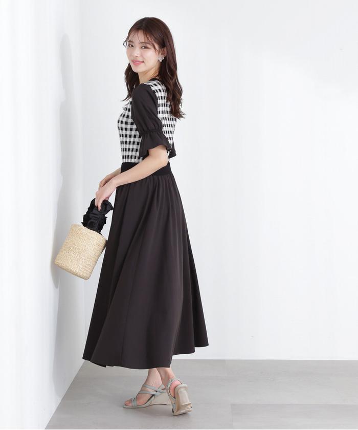 セール 30%OFF】ギンガムドッキングワンピース(505290126
