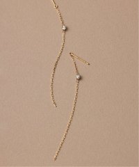 Lilas/ダブルホールダイヤ5cmチェーンピアス0.18CT K18（両耳）/505291011