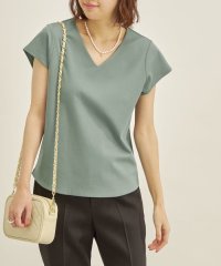 SHIPS WOMEN/〈手洗い可能〉綿 SORONA Vネック TEE◇/505291422