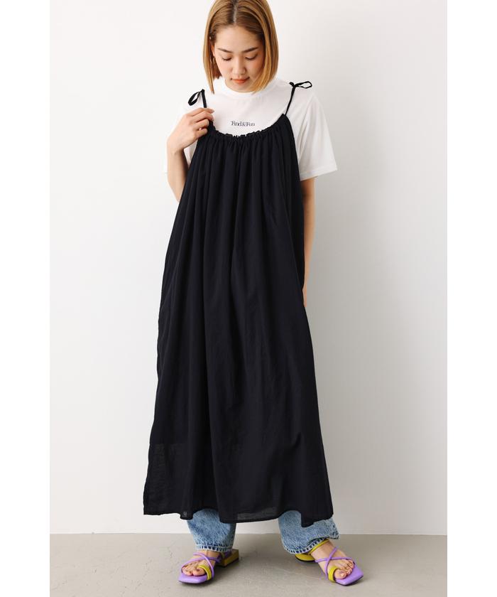 セール 25%OFF】Tシャツ&ギャザーキャミワンピースSET(505293098