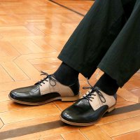 LANVIN en Bleu/ランバン オン ブルー LANVIN en Bleu 異素材コンビネーション・レースアップシューズ 86331/505294006