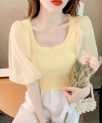 Grandeir/グランディール Grandeir 全3色 シアースリーブサマーニットトップス/505291873