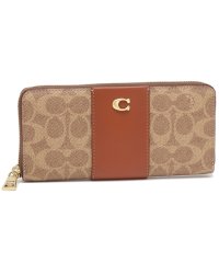 COACH/コーチ 長財布 シグネチャー ブラウン ベージュ レディース COACH CI331 B4NQ4/505293546