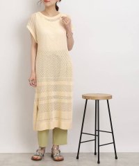 SHOO・LA・RUE Cutie Blonde/【2点セット】涼しげなレイヤードコーデが楽しめる！透かし編みメッシュニットワンピース/505296120