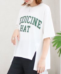 SocialGIRL/スリット入ロゴTシャツ/505296209