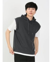 TAKA-Q/フェイクレイヤード 半袖プルパーカー 半袖 メンズ Tシャツ カットソー カジュアル インナー ビジネス ギフト プレゼント/505296248