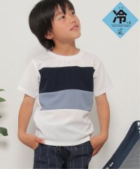 ikka kids/【接触冷感／吸水速乾】横切り替えTシャツ（120〜160cm）【親子おそろい】/505197132