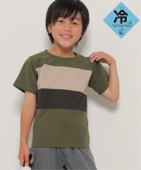 ikka kids/【接触冷感／吸水速乾】横切り替えTシャツ（120〜160cm）【親子おそろい】/505197132