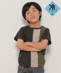 ikka kids/【接触冷感／吸水速乾】縦切り替えTシャツ（120〜160cm）【親子おそろい】/505197133