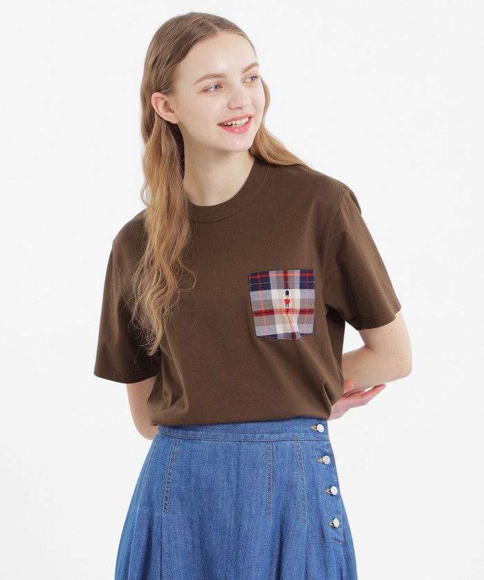 新品タグ付きマッキントッシュフィロソフィーバッキンガムベアへビーウェイトTシャツ セール】バッキンガムベア ハウスチェックポケTシャツ(505258893