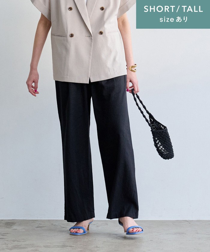 size SHORT/TALLあり］BREEZE LINEN ブリーズリネン ワイド パンツ