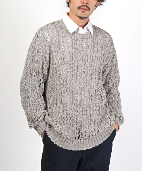 ハイネックニット/グレー | TOPS | OBLI