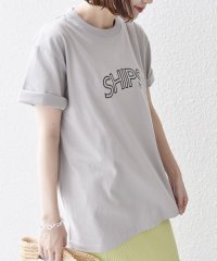 SHIPS WOMEN/《一部追加予約》* SHIPS ラウンド プリント ロゴ TEE ◆/505267017