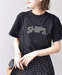 SHIPS WOMEN/* SHIPS ラウンド プリント ロゴ TEE ◇/505267017